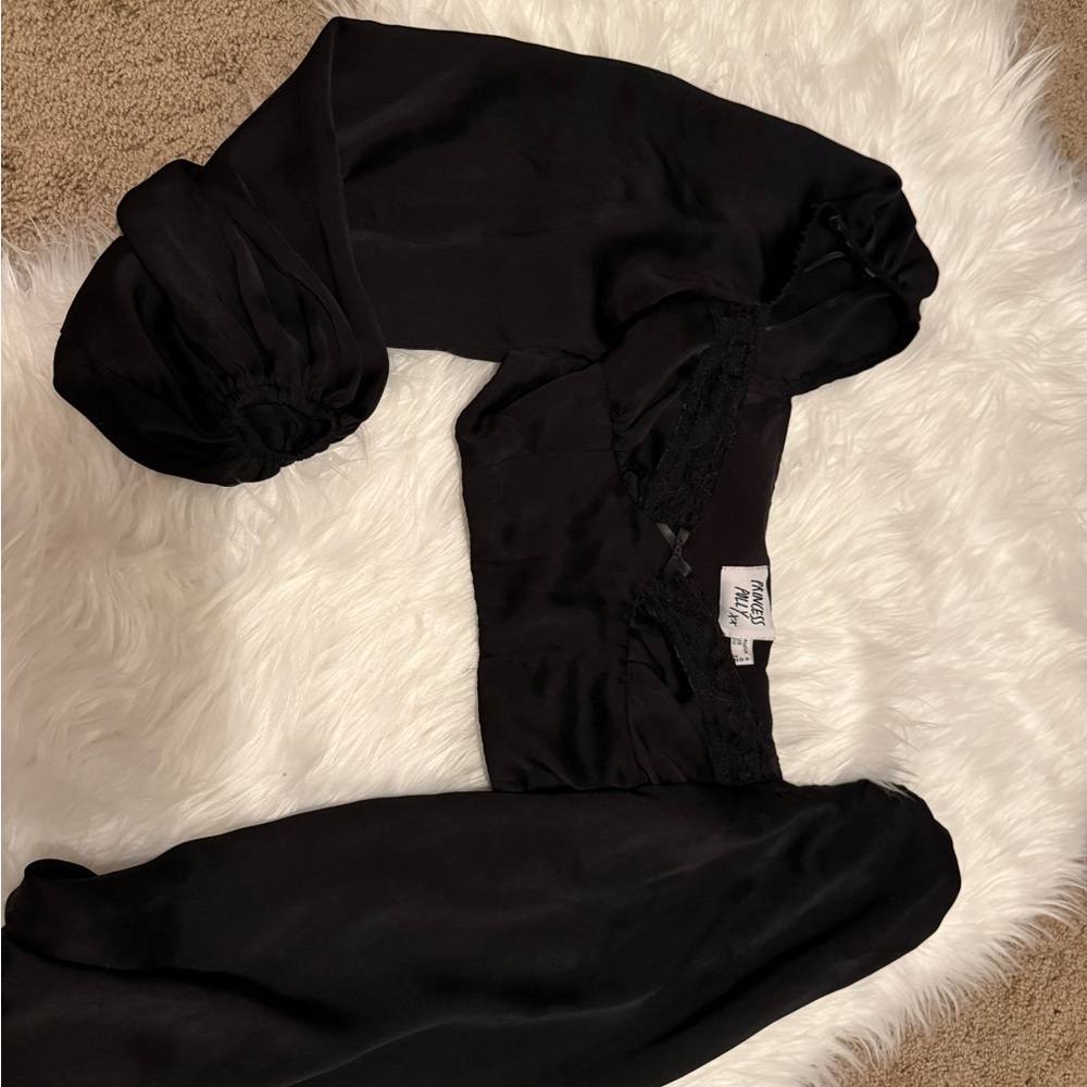 Princess Polly Black Lace Detail Top
